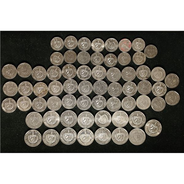65 ASSORTED CUBA COINS: 1994-2002: 15-FIVE