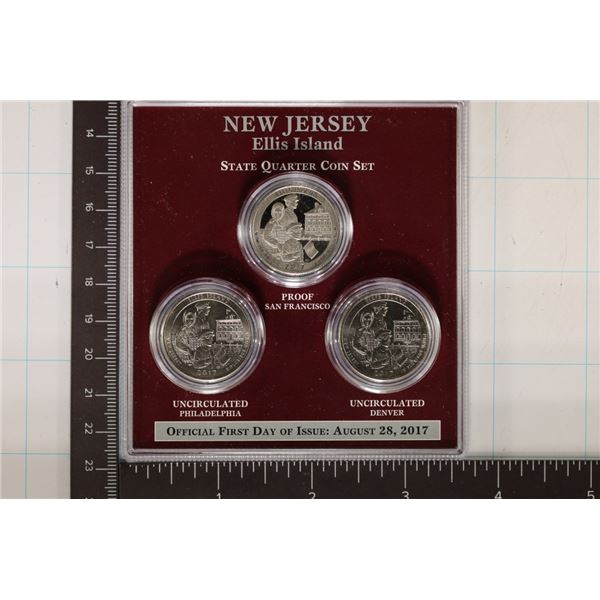 2017-P/D/S NEW JERSEY ELLIS ISLAND STATE QUARTER