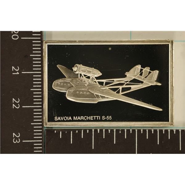 .62 TROY OZ. PROOF STERLING SILVER AVIATION INGOT