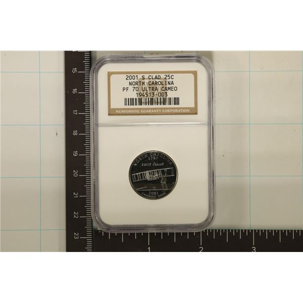 2001-S NORTH CAROLINA QUARTER NGC PF70 ULTRA CAMEO
