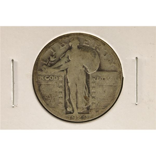 1929 SILVER STANDING LIBERTY QUARTER