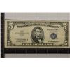 Image 1 : 1953-A US $5 SILVER CERTIFICATE BLUE SEAL XF