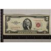 Image 1 : 1953-C US RED SEAL $2 STAR NOTE WITH INK ON