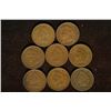 8 ASSORTED INDIAN HEAD CENTS: 1891-1900
