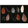 Image 1 : 10 ASSORTED ARROWHEADS: 1 1/2"- 1 3/4" IN LENGTH