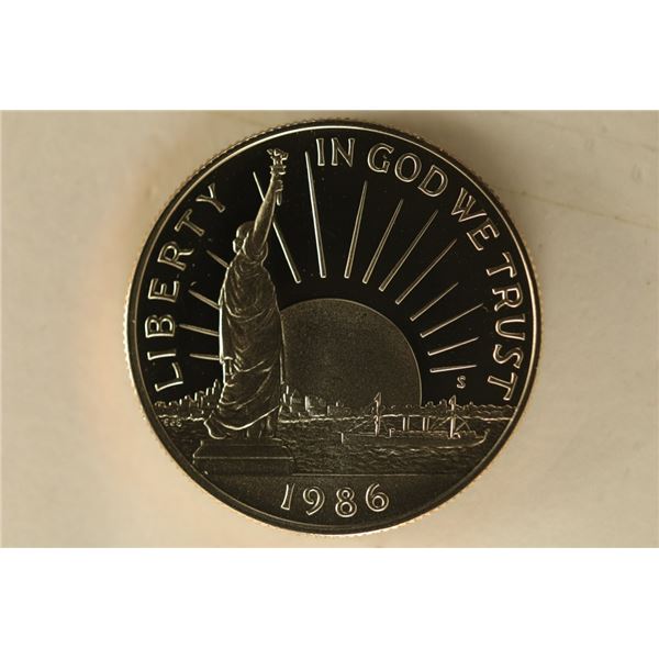 1986-S US PROOF "LIBERTY" HALF DOLLAR IN HARD