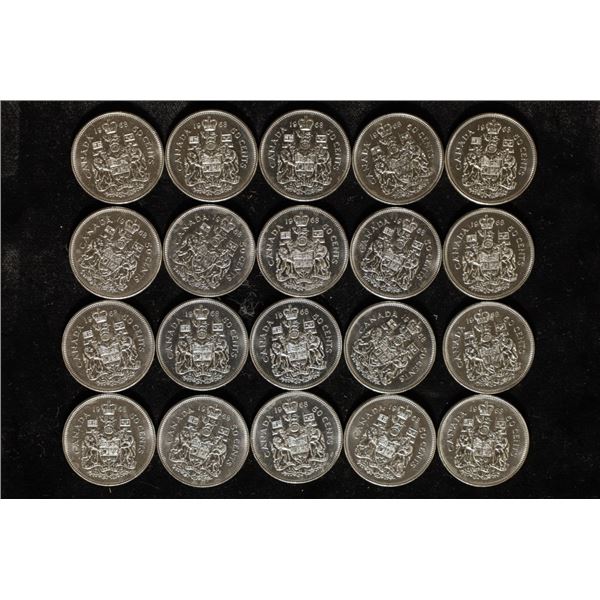 20-BU 1968 CANADA 50 CENTS