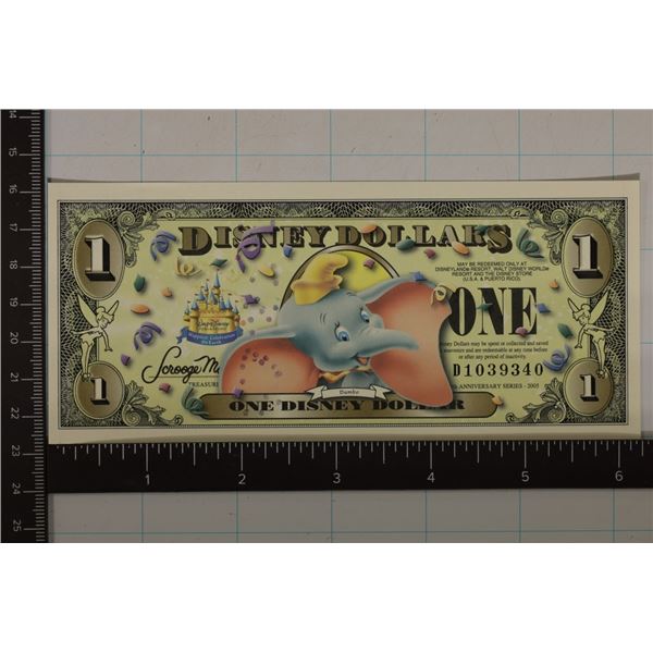 2005 "DUMBO" ONE DISNEY DOLLAR CRISP UNC