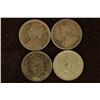 Image 2 : 1862, 1919 & 2-1943 INDIA SILVER 1/4 RUPEE COINS