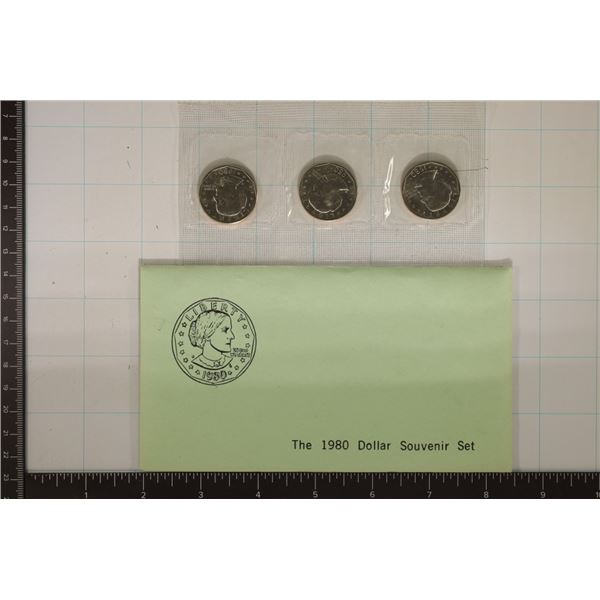 1980-P/D/S SBA DOLLAR SOUVENIR SET IN ENVELOPE