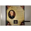 Image 1 : 2007 THOMAS JEFFERSON US $1 COIN & STAMP SET ON