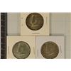 Image 1 : 3-1968-D 40% SILVER JFK HALF DOLLARS. TONED