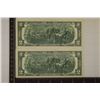 Image 2 : 2-CU 1976 US $2 BILLS WITH CONSECUTIVE SERIAL #'S