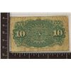 Image 2 : ACT OF 1853 TEN CENT US FRACTIONAL CURRENCY