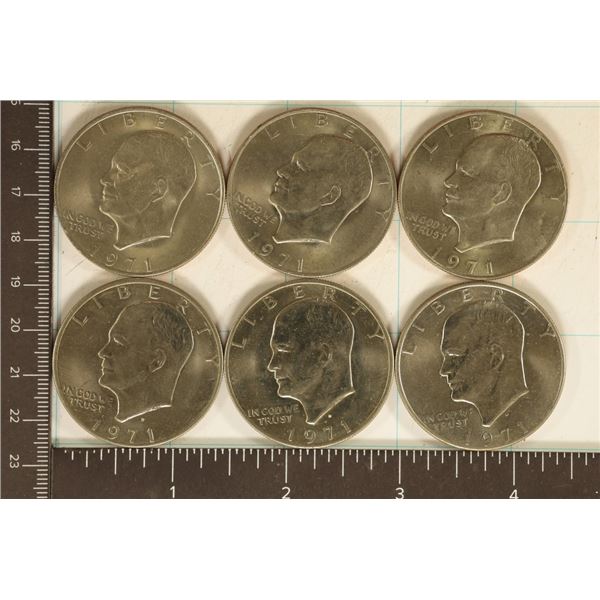 3-1971 & 1971-D IKE DOLLARS UNC