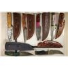 Image 2 : 6 BRAND NEW DAMASCUS STEEL KNIVES: 7 1/2", 7 3/4",