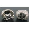Image 4 : 18k Solid White Gold 3.60 ctw White & Black Diamond Drenched Dome Button Earring