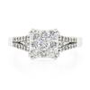 Image 4 : 14k White Gold 1.01 ctw Round Brilliant Diamond Prong Illusion Set Engagement Ri