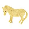 Image 1 : Craig Drake 18K Yellow Gold Ruby & Diamond Detailed Textured Zebra Brooch Pin