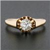 Image 2 : Antique Victorian 18k Gold 0.65 ctw Old Mine Prong Set Diamond Engagement Ring