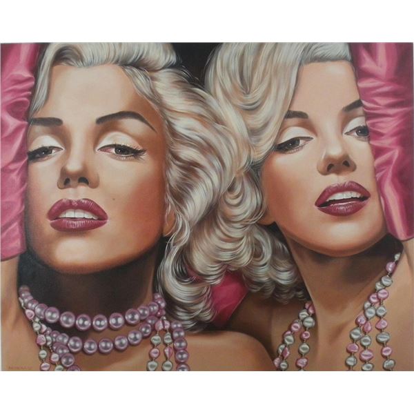 Marilyn in Double Pink ORIGINAL by Margaret Korona