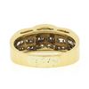 Image 7 : 14k Yellow Gold 1.39 ctw Channel Set Round & Baguette Cut Diamond Wavy Band Ring