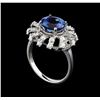 Image 4 : 14KT White Gold 3.36 ctw Tanzanite and Diamond Ring