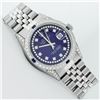 Image 3 : Rolex Mens Stainless Steel Blue String Diamond Lugs And Sapphire Datejust Wristw