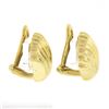 Image 3 : Craig Drake 18K Yellow Gold Polished Grooved Sea Shell Clip On Earrings