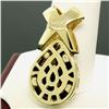 Image 3 : 14k Solid Yellow Gold Pear Shaped Cabochon Bezel Black Onyx Teardrop "X" Pendant