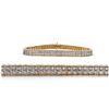 Image 3 : 14KT Yellow Gold 5.07 ctw Double Row Diamond Tennis Bracelet