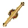 Image 3 : Antique Victorian 14k Gold GIA Carved Coral Cameo Hand Engraved Bar Brooch Pin