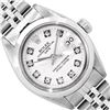 Image 1 : Rolex Ladies Stainless Steel White Diamond Dial Smooth Bezel Date Watch 26MM
