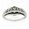Image 7 : Antique Art Deco 18k Gold.70 ctw 3 Stone European Diamond Filigree Engraved Ring