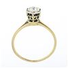 Image 7 : Antique 14k TT Gold 0.20 ctw European Diamond Hexagon Open Basket Engagement Rin