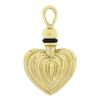 Image 1 : LAGOS 18K Yellow Gold Fluted Puffed Heart Perfume Flask Bottle Charm Pendant