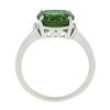 Image 7 : 14K White Gold 3.04 ctw Cushion Green Chrome Tourmaline w/ Diamond Accent Ring