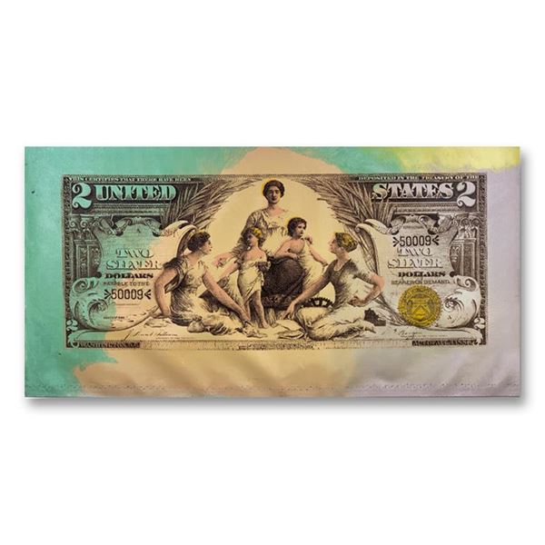 1896 Silver Certificate ($2) by Steve Kaufman (1960-2010)