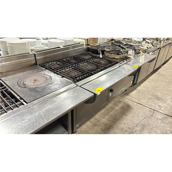 QUEST 36  6 BURNER STAINLESS STEEL COMMERCIAL NATURAL GAS MOBILE COOK TOP CONVECTION OVEN