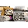 Image 8 : 11 TRAYS OF ASSORTED RESTAURANT UTENSILS, KNIVES & BOX OF COMMERCIAL CLOSHES
