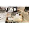 Image 2 : BOX & CRATE OF ASSORTED INDUSTRIAL KITCHEN UTENSILS *CRATE INCLUDED*
