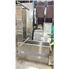 Image 2 : L SHAPE 2 TIER STAINLESS STEEL SHELVING UNIT, ASSORTED METAL TABLE TOPS, LEGS/ PARTS & 3 ASSORTED