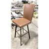 Image 2 : AMISCO BROWN LEATHER CUSTOM MADE COMMERCIAL RESTAURANT HIGH BACK 30"H BAR STOOL