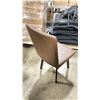 Image 2 : AMISCO BROWN LEATHER CUSTOM MADE COMMERCIAL HIGH BACK 18"H RESTAURANT CHAIR