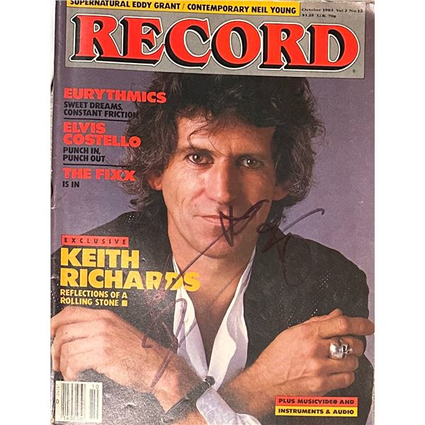 Keith Richards Autographed Magazine
