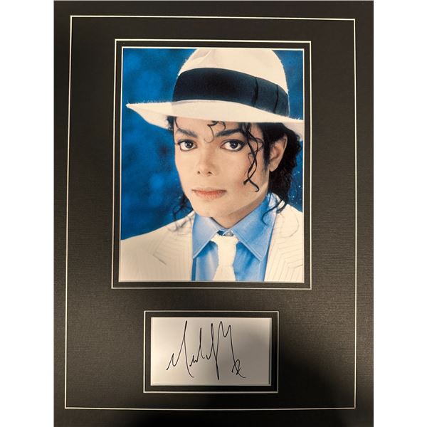 Michael Jackson Autographed Display