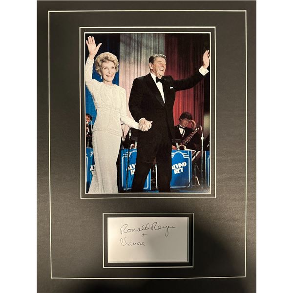 Nancy Ronald Reagan Autographed Display