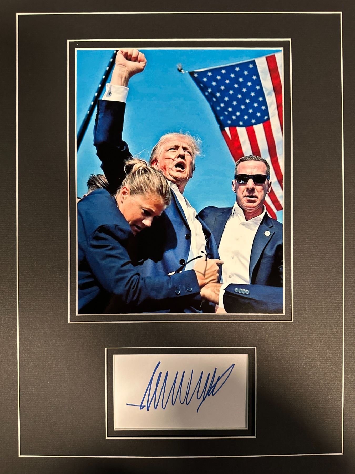 Donald Trump Autographed Display