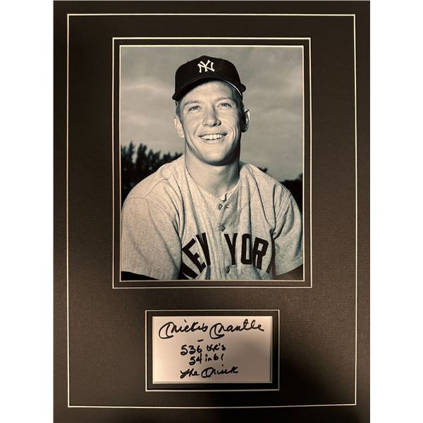 Mickey Mantle Autographed Display