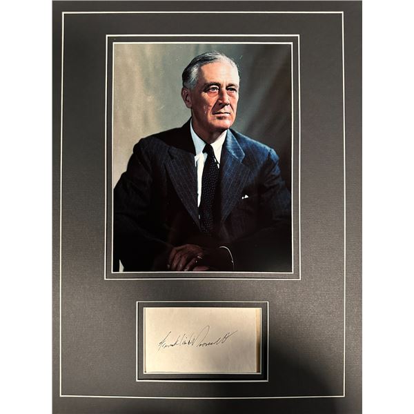 Franklin Roosevelt Autographed Display